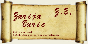 Zarija Burić vizit kartica